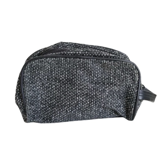 Givenchy VINTAGE 80s Tweed Dopp Kit Toiletry Travel Cosmetic Make Up Pouch Bag - Picture 6 of 11